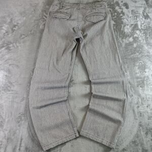 8.15 August Fifteenth Striped Pants Womens 4 Blue White Railroad Stripe Casual